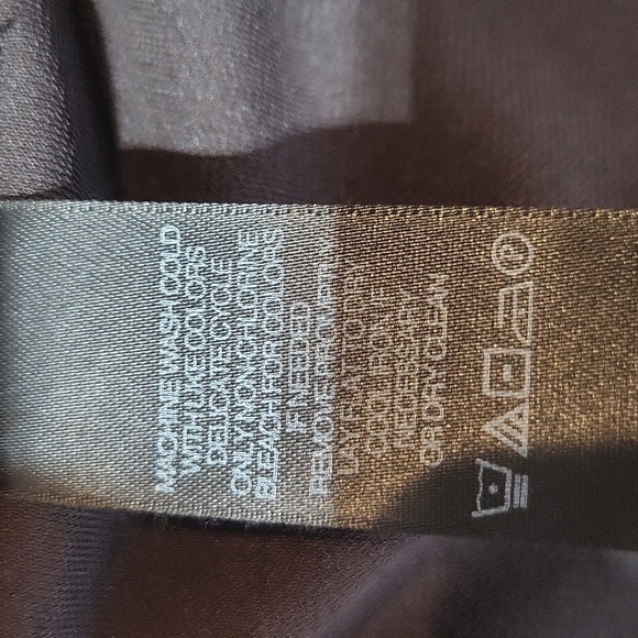 KENNETH COLE NEW YORK Brown V-Neck Built in Tie Waist Flutter Sleeve Dress - Picture 7 of 10